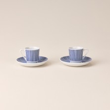 Bambum Moderna Line 4 Parça 2 Kişilik Porselen Fincan Takımı - Renkli - 90 ml