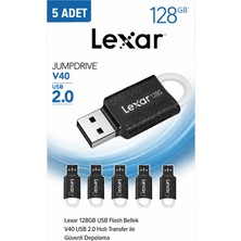LEXAR 128GB USB Flash Bellek V40 USB 2.0 Flash Bellek 5'li Paket
