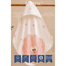 Plume Ceramic Home %100 Pamuk Istiridye Baskılı 4 Kat Müslin Kundak - 75X75CM