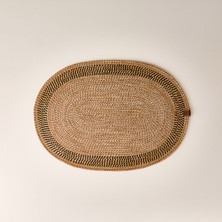 Simple Living Jüt Görünümlü Banyo Paspası -  Kahverengi - 40X60 cm