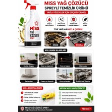 Miss Yağ Çözücü 750 ml Spreyli Temizlik Ürünü Yağlı Yüzeyler İçin Güçlü Formül