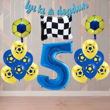 İstoç Parti Istoç Sarı-Lacivert Futbol Taraftartemalı  Doğum Günü Parti Seti Yaş-5