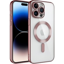 TeleZone iPhone 14 Pro Max Kılıf Magsafe Özellikli Şık Esnek Parlak Neonyx Premium Silikon Kapak