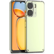 Mobixa Poco C65 Ultra Dayanıklı Crysta Premium Sert Şeffaf Silikon Kılıf