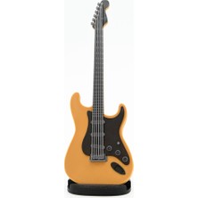 Diyez Müzik Strat Kasa Tasarım Elektro Gitar Şeklinde Standlı Biblo – Turuncu/siyah