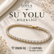 Lotus Atölye ve İyi Yaşam Merkezi ✨ Su Yolu Premium Bileklik – Gold & Silver Renk Seçenekli Xuping Zirkon Taşlı Bileklik