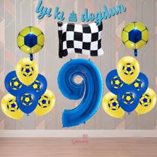 Rönesans Parti Rönesans Sarı-Lacivert Futbol Taraftartemalı  Doğum Günü Parti Seti Yaş-9