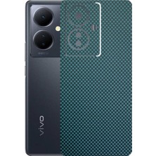 Kapps Vivo V29 Lite ile Uyumlu Fiber Serisi Premium Arka Kapak Kaplama(Kenarlar Yoktur!)