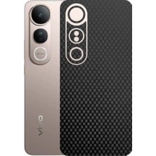 Kapps Vivo V50 Lite ile Uyumlu Fiber Serisi Premium Arka Kapak Kaplama(Kenarlar Yoktur!)