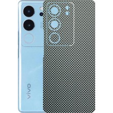 Kapps Vivo V29 5g ile Uyumlu Fiber Serisi Premium Arka Kapak Kaplama(Kenarlar Yoktur!)