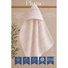 Plume Ceramic Home %100 Pamuk Çizgili Baskılı 4 Kat Müslin Kundak 75X75