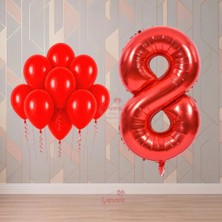 Rönesans Parti Rönesans 8 Yaş Kırmızı Temalı Doğum Günü Parti Seti