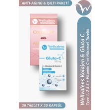 Wellvalens Hidrolize Kolajen Tablet Tip1, Tip2, Tip3 & Gluta-C | Kolajen, Glutatyon, C Vitamini