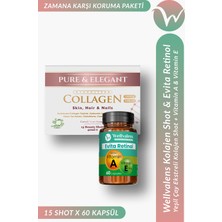 Wellvalens Collagen Shot + Evita Retinol Set | Kolajen, Hyaluronik Asit, Vitamin A & E Bakım Paketi