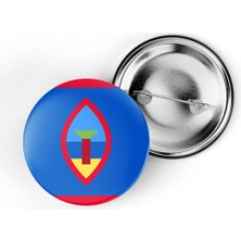 İberk 5 Adet - 44 mm Iğneli Çanta Rozeti - Vektörel Ülke Bayraklı Guam Bayrağı
