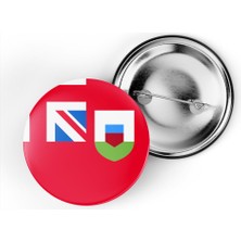İberk 5 Adet - 44 mm Iğneli Çanta Rozeti - Vektörel Ülke Bayraklı Bermuda Bayrağı