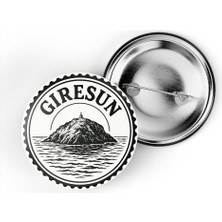 İberk (4'lü Set) Iğneli Çanta Rozeti - Giresun Türkiye Şehri Serisi - 44 mm