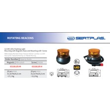 Sertplas 0318LUS-M LED Ikaz Lambası 12 / 24 V Mıknatıslı Çakar Lamba