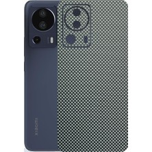 Kapps Xiaomi 13 Lite ile Uyumlu Fiber Serisi Premium Arka Kapak Kaplama(Kenarlar Yoktur!)