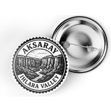 İberk (4'lü Set) Iğneli Çanta Rozeti - Aksaray Türkiye Şehri Serisi - 44 mm