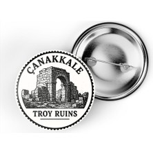 İberk (4'lü Set) Iğneli Çanta Rozeti - Çanakkale Türkiye Şehri Serisi - 44 mm
