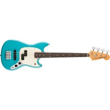 Fender Player Iı Mustang Bass Pj Gülağacı Klavye Aquatone Blue Bas Gitar