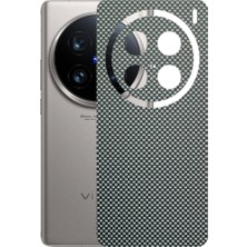 Kapps Vivo X100 Ultra ile Uyumlu Fiber Serisi Premium Arka Kapak Kaplama(Kenarlar Yoktur!)