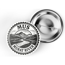 İberk (4'lü Set) Iğneli Çanta Rozeti - Muş Türkiye Şehri Serisi - 44 mm