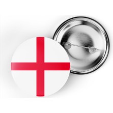 İberk 5 Adet - 44 mm Iğneli Çanta Rozeti - Vektörel Ülke Bayraklı England Ingiltere Ingiliz Bayrağı