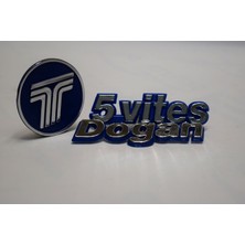 Baslar Oto Bagaj Kapağı Doğan 5 Vites Yazısı Mavi Yuvarlak T Logolu Takım