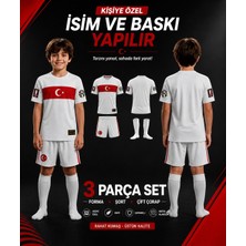 Sidas Türkiye Fıfa Cub 2026 Isimsiz Beyaz Çocuk Forması Çorap Hediyeli