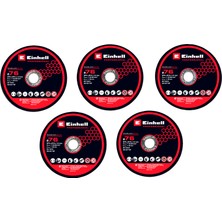 Einhell Orijinal 5 Parça Kesme Diski Set, ∅ 76 mm 4440471 | taşlama aksesuarı | Ø 76 mm | 10 mm şaft | 5x ince kesme diski