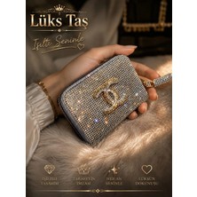 Lüks Taş Taşlı Cuzdan (Gümüş)