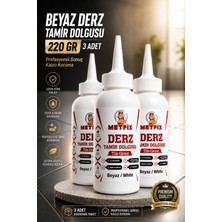 Metfix (3 Adet) Beyaz Hazır Derz Arası Tamir Dolgusu 220 gr Fayans Seramik Mermer Yenileyici Yenileme