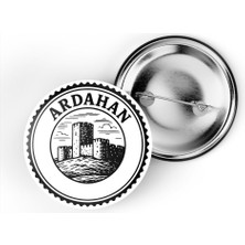 İberk (4'lü Set) Iğneli Çanta Rozeti - Ardahan Türkiye Şehri Serisi - 44 mm