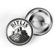 İberk (4'lü Set) Iğneli Çanta Rozeti - Bitlis Türkiye Şehri Serisi - 44 mm