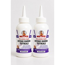 Metfix 2 Adet 150 gr Duvar Kağıdı Tutkalı Şeffaf Vinil Tekstil Ağır Duvar Kağıdı Yapıştırıcısı Güçlü Yapışma