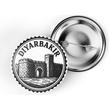 İberk (4'lü Set) Iğneli Çanta Rozeti - Diyarbakır Türkiye Şehri Serisi - 44 mm