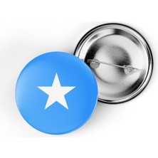 İberk 5 Adet - 44 mm Iğneli Çanta Rozeti - Vektörel Ülke Bayraklı Somalia Somali Bayrağı