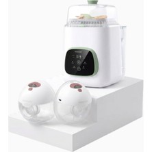 Momcozy M5 Akıllı Giyilebilir Göğüs Pompası ve Kleanpal Pro Biberon Yıkama Sterilizasyon Seti