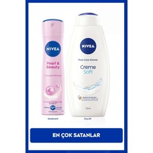 Nivea Kadın Sprey Deodorant Pearl&Beauty 150ml ve Creme Soft Kremsi Dokunuş Duş Jeli 750ml, Bakım Seti
