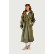 Rukayyel Oversize Trençkot - Haki