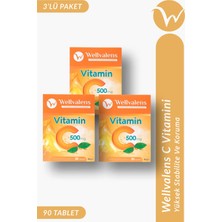 Wellvalens C Vitamini 500mg 3x30 Tablet - Üçlü Kampanya Paketi