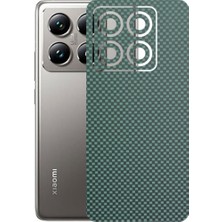 Kapps Xiaomi 14T Pro ile Uyumlu Fiber Serisi Premium Arka Kapak Kaplama(Kenarlar Yoktur!)