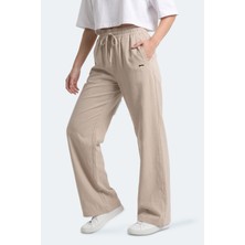 Slazenger Sunflower Kadın Bol Paça Bej Eşofman Altı