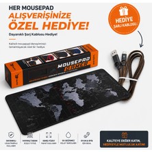 Dalong Dünya Desenli 80X30 cm Mouse Pad Xl Gaming Mousepad