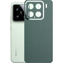 Kapps Xiaomi 15 ile Uyumlu Fiber Serisi Premium Arka Kapak Kaplama(Kenarlar Yoktur!)