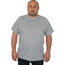 Moc Grande Mocgrande Büyük Beden Basic Tişört 11100 Grı Melanj