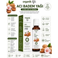 Organik Life Acı Badem Yağı 20 ml | Bitkisel Sabit Yağ | Cilt ve Saç Bakım Yağı