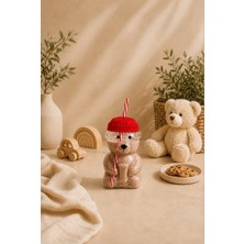 Seral Teddy Bear Cam 550 ml Bardak Soğuk ve Sıcak Içecek